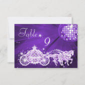 Invitation Boule Disco, Carrosse Princesse & Chevaux Double F (Dos)