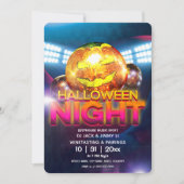 Invitation Boule Disco Citrouille Halloween Soirée (Devant)