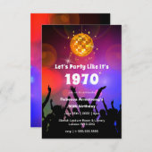 Invitation Boule Disco| Faisons la fête comme ça| Anniversair (Devant / Derrière)