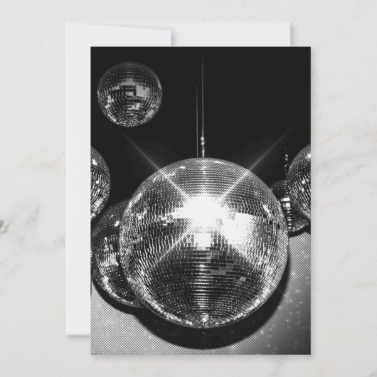 Invitation Boule disco Lumières Faisons la fête (Dos)