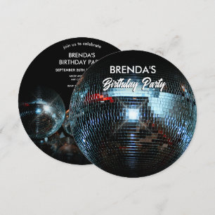 Invitation Boule disco Lumières Fête 