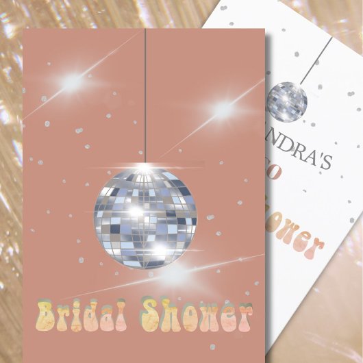 Invitation Boule Disco Moderne Fête des mariées Moderne