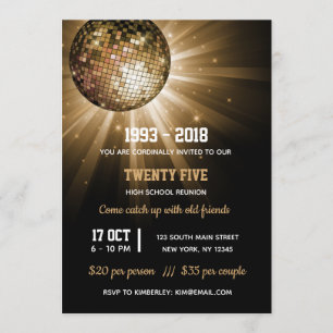 Invitation Boule disco or