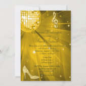 Invitation Boule Disco Or et talons étincelants doux 16 (Dos)