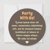 Invitation Boule disco Or Rétro PERSONALISÉE (Dos)