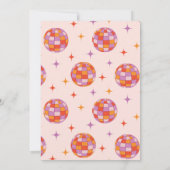 Invitation Boule Disco Orange Rose Fête d'anniversaire Let's (Dos)