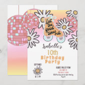 Invitation Boule Disco Patinage Roulage Anniversaire Fête Inv (Devant / Derrière)