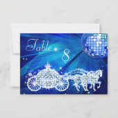 Invitation Boule Disco, Princess Coach & Chevaux Double Face (Dos)