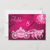 Invitation Boule Disco, Princess Coach & Chevaux Double Face (Dos)
