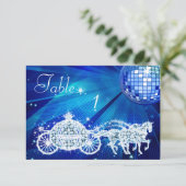Invitation Boule Disco, Princess Coach & Chevaux Double Face (Debout devant)