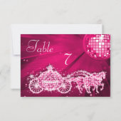 Invitation Boule Disco, Princess Coach & Chevaux Double Face (Dos)