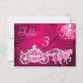 Invitation Boule Disco, Princesse Carrosse & Chevaux Double F (Dos)