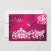 Invitation Boule Disco, Princesse Carrosse & Chevaux Double F (Dos)