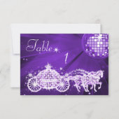 Invitation Boule Disco, Princesse Coach & Chevaux Double Côté (Devant)