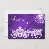 Invitation Boule Disco, Princesse Coach & Chevaux Double Côté (Dos)