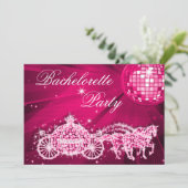 Invitation Boule Disco, Princesse Coach & Horses Bachelorette (Debout devant)