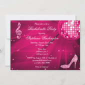 Invitation Boule Disco, Princesse Coach & Horses Bachelorette (Dos)