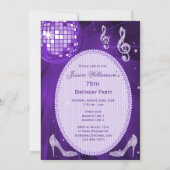 Invitation Boule Disco Purple Heels 75e anniversaire (Dos)