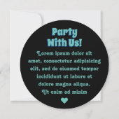 Invitation Boule disco rétro PERSONALISÉE (Dos)