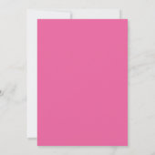 Invitation Boule disco rose pour fête d'anniversaire (Dos)