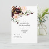 Invitation Boule florale bordeaux et rose blush (Debout devant)