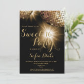 Invitation Boule Gold Disco Moderne tendance (Debout devant)