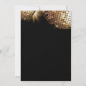 Invitation Boule Gold Disco Moderne tendance (Dos)