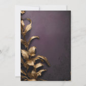 Invitation Boule mascarade de masque vénitien doré (Dos)