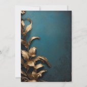 Invitation Boule mascarade de masque vénitien doré (Dos)