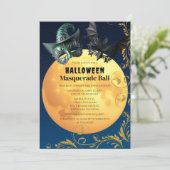 Invitation Boule Mascarade Pleine lune Halloween (Debout devant)
