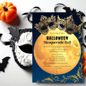 Invitation Boule Mascarade Pleine lune Halloween