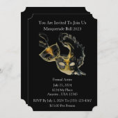 Invitation Boule Masquerade (Devant / Derrière)