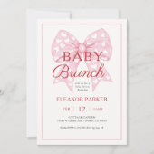 Invitation Boule rose Baby shower amoureux Brunch (Devant)
