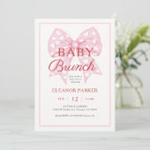 Invitation Boule rose Baby shower amoureux Brunch (Debout devant)