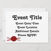 Invitation Boule rouge de fil (Knit et crochet) (Dos)