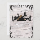 Invitation Bouleau rustique extérieur faune sauvage Deux 2ème (Dos)