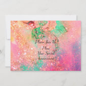 Invitation BOULEAUX EN TOSCANE, vert rose or scintille (Dos)