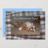 Invitation Bouledogue de l'anglais d'invitations de partie de (Devant / Derrière)