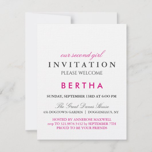 Invitation Bouledogue Français (Dos)