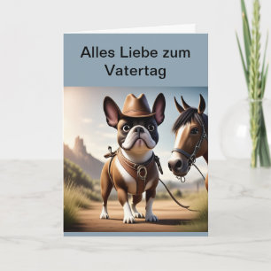 Invitation Bouledogue français chapeau de cowboy French Bulld