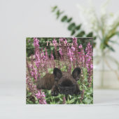 Invitation Bouledogue français coeur French Bulldog (Debout devant)