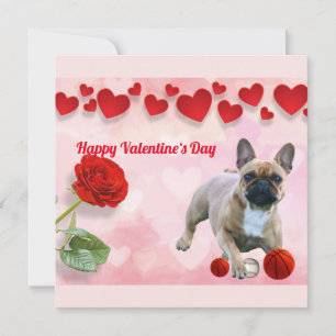 Invitation Bouledogue français cœur French Bulldog