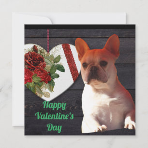 Invitation Bouledogue français coeur French Bulldog