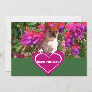 Invitation Bouledogue français coeur Mère Bouledogue Français