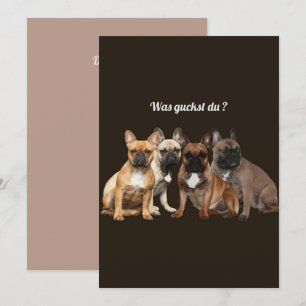 Invitation Bouledogue français famille de chiens 