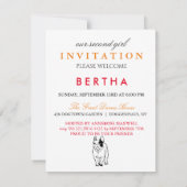 Invitation Bouledogue Français rouge (Dos)