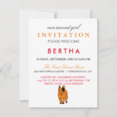 Invitation Bouledogue Français rouge (Dos)