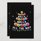 Invitation Boules de Bingo Bingo tout le long (Devant / Derrière)