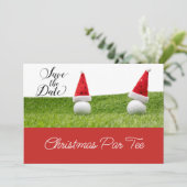 Invitation Boules de golf avec chapeaux de Père Noël Invitati (Debout devant)