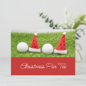 Invitation Boules de golf avec chapeaux de Père Noël Invitati (Debout devant)